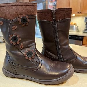 Girls L’AMOUR ‘Brittany’ Brown Leather Boots Size 13